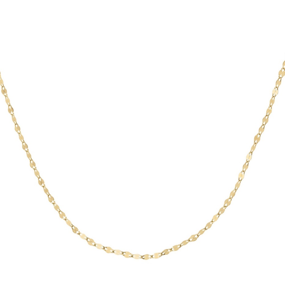 10k gold 18 Inch Mirror Link Chain
